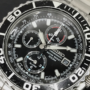 セイコー クロノグラフ デイト クォーツ 腕時計 T62-0CV-0 メンズ ブラック文字盤 純正ブレス ファッション小物 SEIKO
