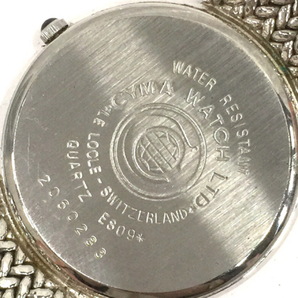 シーマ クォーツ 腕時計 ペアウォッチ シルバーカラー メンズ レディース 未稼働品 ケース付き CYMAの画像3