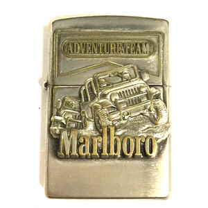 1円 ジッポ オイルライター マルボロ アドベンチャーチーム シルバーカラー 喫煙具 喫煙グッズ 保存箱付 ZIPPO