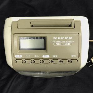 NIPPO NTR-2700 タイムレコーダー 店舗用品 OA機器 通電確認済み QR052-437の画像4