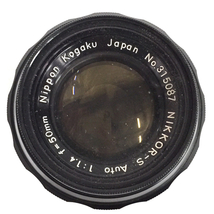 1円 Nikon Nikomat EL NIKKOR-S Auto 1:1.4 50mm 一眼レフフィルムカメラ レンズ マニュアルフォーカス_画像3