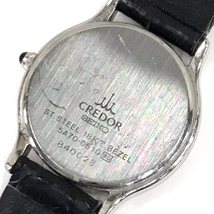 セイコー クレドール 18KT ベゼル クォーツ 腕時計 社外ベルト 未稼働品 ジャンク品 ファッション小物 5A70-0610_画像2