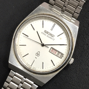 セイコー キングクォーツ デイデイト 腕時計 メンズ 未稼働品 社外ブレス ファッション小物 5856-7020 SEIKO