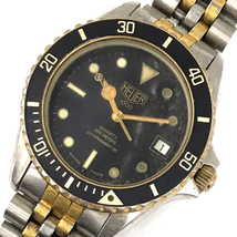ホイヤー 1000 デイト クォーツ 腕時計 メンズ ブラック文字盤 未稼働品 ファッション小物 純正ブレス 980.020L_画像1