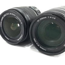 1円 Canon EOS Kiss X3 EF-S 18-55mm 1:3.5-5.6 IS 55-250mm 1:4-5.6 デジタル一眼レフカメラ レンズ C271027_画像8