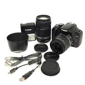 1円 CANON EOS Kiss X2 EF-S 18-55mm 1:3.5-5.6 IS 55-250mm 1:4-5.6 デジタルデジタルカメラ C262055