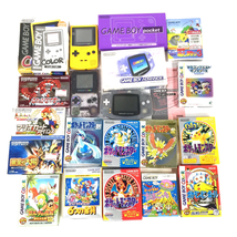 任天堂 GAMEBOY COLOR CGB-001/GAMEBOY ADVANCE AGB-001/ポケットモンスター青 等 含む ゲーム機 カセット まとめ_画像1