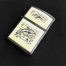 送料360円 ジッポー オイルライター イルカ ドルフィン シルバーカラー×ホワイト 喫煙具 喫煙グッズ ZIPPO 同梱NG_画像1