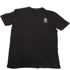バーバリーブラックレーベル 半袖Tシャツ 3サイズ ブラック Vネック BURBERRY BLACK LABEL トップス