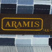 新品同様 アラミス サイズ LL 半袖 シャツ フロントボタン アパレル トップス メンズ ブルー系 タグ付き ARAMIS_画像6