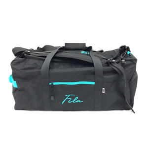 美品 フィラ 筆記体ロゴ 3way ボストンバッグ リュック ショルダーバッグ 47L ブラック 未使用品 FILA