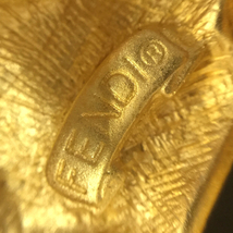 フェンディ イヤリング 両耳 色石 ゴールドカラー 全長約4.4cm アクセサリー レディース FENDI QR054-213_画像7