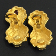 フェンディ イヤリング 両耳 色石 ゴールドカラー 全長約4.4cm アクセサリー レディース FENDI QR054-213_画像4