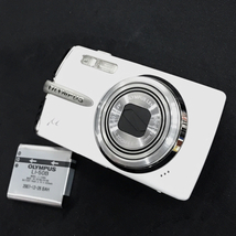 OLYMPUS μ 1020 6.6-46.2mm 1:3.5-5.3 コンパクトデジタルカメラ ホワイト 光学機器_画像1