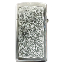 送料360円 ジッポー オイルライター 喫煙具 喫煙グッズ スリムジッポ シルバーカラー ZIPPO 同梱NG_画像2