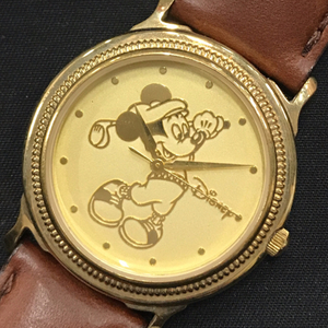 送料360円 ディズニー ミッキーマウス TIME WORKS クォーツ 腕時計 メンズ 缶ケース付き 未稼働品 同梱NG