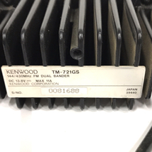 KENWOOD TM-721GS 無線機 トランシーバー 通電確認済み DMA-113 マイク付き アマチュア無線_画像5