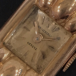  универсальный june-b кейс обратная сторона крышка 750 чистое золото механический завод наручные часы лицо только полная масса примерно 10.3g женский A11809