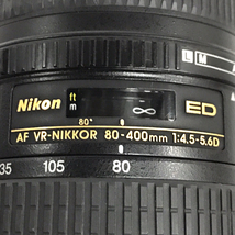 Nikon ED AF VR-NIKKOR 80-400mm 1:4.5-5.6D 一眼 オートフォーカス カメラ レンズ 光学機器 QR054-270_画像3