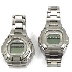  Casio G shock MR-G MRG-110 / MRG-200 digital wristwatch men's silver color face total 2 point set A11801