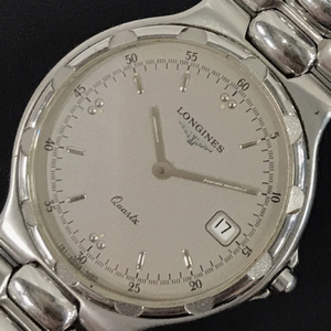 Longines Conquest Date кварц наручные часы не работа товар мужской серебряный цвет циферблат L1.614.4 оригинальный breath LONGINES