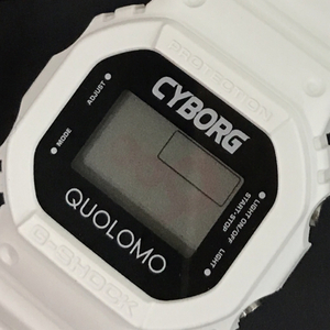 美品 カシオ Gショック サイボーグ009 QUOLOMO クォーツ 腕時計 DW-5600VT 未稼働品 付属品あり 未使用品 ホワイト