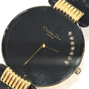 クリスチャンディオール ブラックムーン クォーツ 腕時計 46 153-3 レディース ブラック文字盤 未稼働品 小物