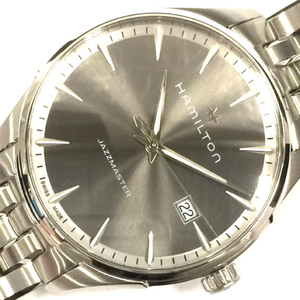ハミルトン ジャズマスター デイト クォーツ 腕時計 グレー文字盤 メンズ H324510 稼働品 付属品あり HAMILTON