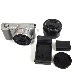 1円 SONY a5000 ILCE-5000 E 2.8/16 3.5-5.6/PZ 16-50 OSS ミラーレス一眼 デジタルカメラ レンズ L111455