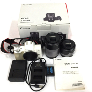 1 иен CANON Kiss M EF-M 15-45mm 1:3.5-6.3 IS STM 55-200mm 1:4.5-6.3 IS STM беззеркальный однообъективный камера L081607
