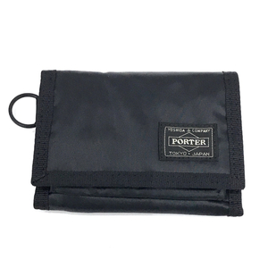  Yoshida bag Porter PORTER CAPSULE nylon three folding wallet 555-06439 black black made in Japan unused goods 