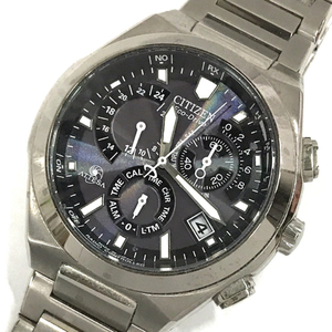 シチズン アテッサ エコドライブ E610-T008585 クロノグラフ 腕時計 メンズ 純正ブレス ブランド小物 CITIZEN