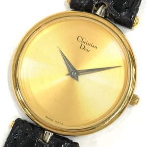 クリスチャンディオール クォーツ 腕時計 3026 ゴールドカラー文字盤 メンズ 未稼働品 付属品あり Christian Dior