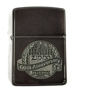 ジッポー 60th Anniversary 1932-1992 オイルライター 喫煙具 喫煙グッズ 缶ケース付き ブランド小物 ZIPPO