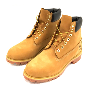 美品 1円 ティンバーランド 10 1/2W ハイカットブーツ 10061 キャメル 保存箱付き シューズ メンズ Timberland