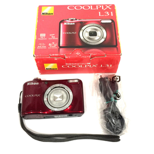 1円 Nikon COOLPIX L31 4.6-28.0mm 1:3.2-6.5 コンパクトデジタルカメラ レッド