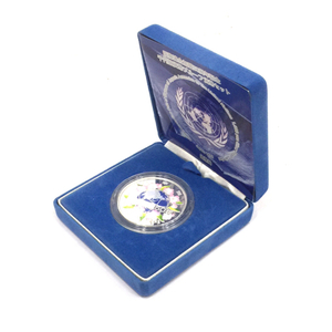 造幣局 国際連合加盟50周年記念 千円銀貨幣プルーフ 貨幣セット 保存ケース付 QR061-386