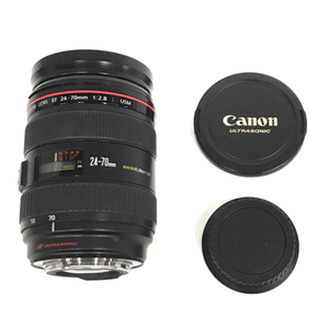 1円 Canon ZOOM LENS EF 24-70mm 1:2.8 L USM 一眼 オートフォーカス カメラ レンズ 光学機器 A11933