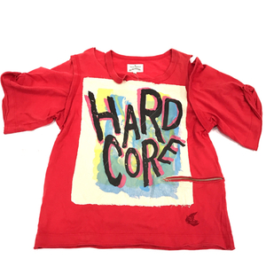 Vivienne Westwood アングロマニア サイズ38 半袖 Tシャツ HARD CORE レディース レッド ジップ トップス タグ付