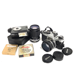 1円 Nikon FE Ai NIKKOR 50mm 1:1.8 Ai-s NIKKOR 35-105mm 1:3.5-4.5 一眼レフフィルムカメラ レンズ A12000