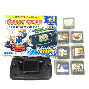 SEGA ゲームギア 本体 タロットの館 ソニックドラフト 含む ソフト セット 通電確認済み QR062-2