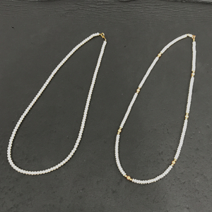 メーカー不明 ベビーパール チェーンネックレス 留め具 K14 K18 等 アクセサリー 2点セット