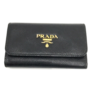 プラダ レザー 6連 キーケース ブラック 保存箱付 PRADA 服飾関連小物 QR062-6