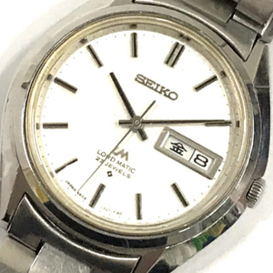 セイコー ロードマチック 自動巻 オートマチック 腕時計 5606-7190 ホワイト文字盤 メンズ 純正ブレス ブランド小物