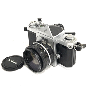 1円 Nikon F アイレベル NIKKOR 20mm 1:4 一眼レフ マニュアルフォーカス フィルムカメラ 光学機 C181252