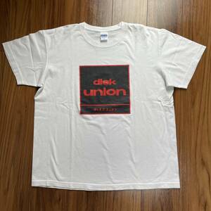 disk union ディスクユニオン Tシャツ 白 XL unitedathle ヘビーウエイト プリントTシャツ 