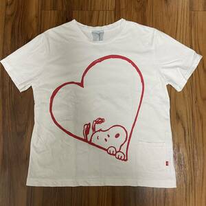 [ rare ] as know asaznouaz× Snoopy collaboration T-shirt white 13 size 