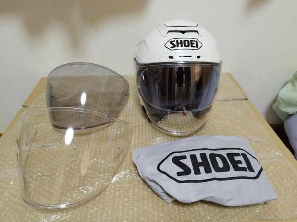 中古　美品 SHOEI ショウエイ J-FORCE4 Jフォース4 ルミナスホワイト Lサイズ 付属品多数　2021年製