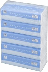 アズワンのペーパータオル ダブルソフト 5パック(200組入×5袋入) 日本製 再生紙100% 2枚重ね ホワイト