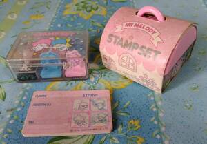  Sanrio stamp 2 piece set, My Melody,ki Kirara ( cardboard 10 sheets attaching ) Showa Retro 1980 period MY MELODY